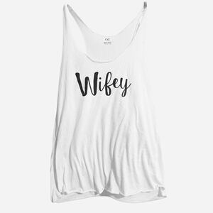 Women's White "Wifey" Tank